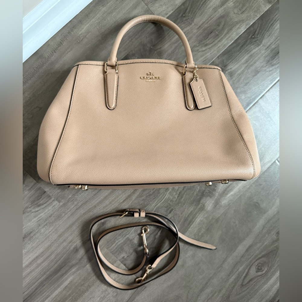 Coach Beige Leather Satchel